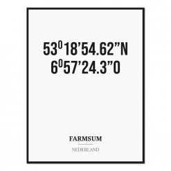 Poster/kaart FARMSUM met coördinaten