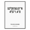 Poster/kaart VELSEN-NOORD met coördinaten