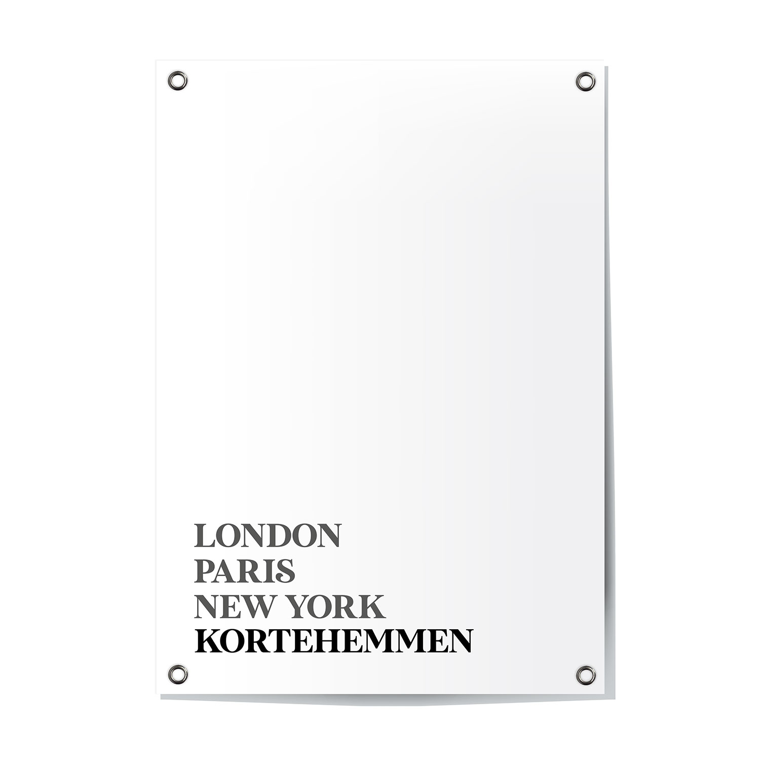 Tuinposter Kortehemmen - Friesland | London - Paris - New York