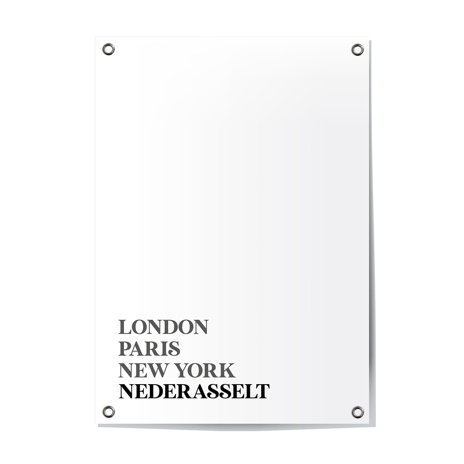 Tuinposter Nederasselt - Gelderland | London - Paris - New York