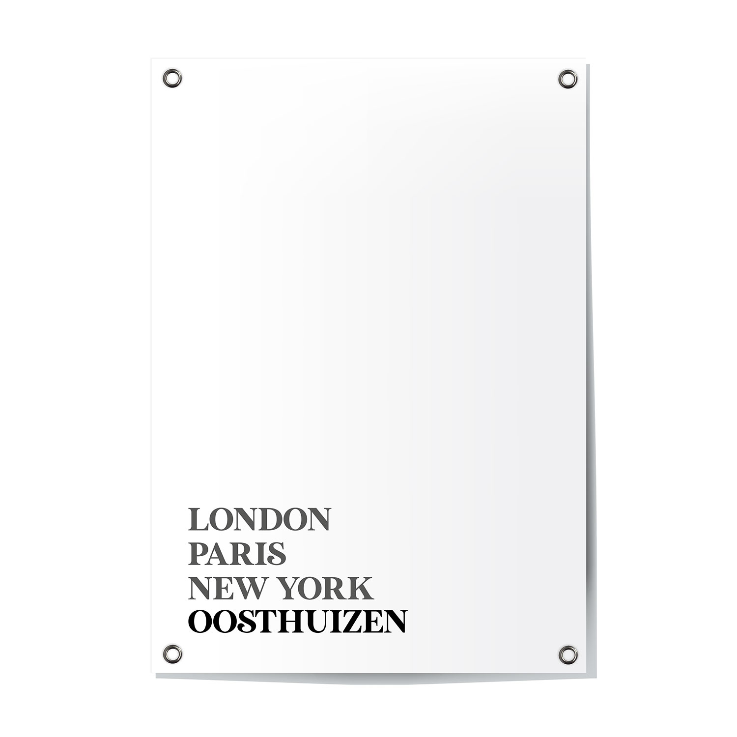 Tuinposter Oosthuizen - Noord-Holland | London - Paris - New York
