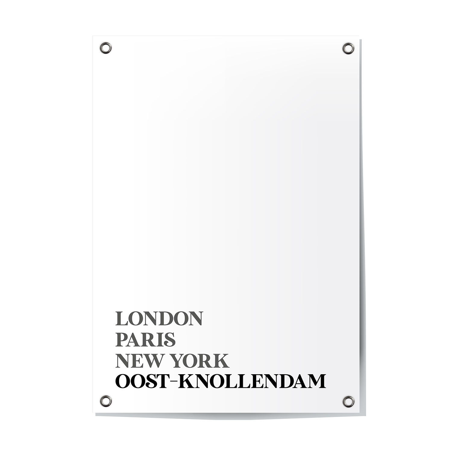 Tuinposter Oost-Knollendam - Noord-Holland | London - Paris - New York