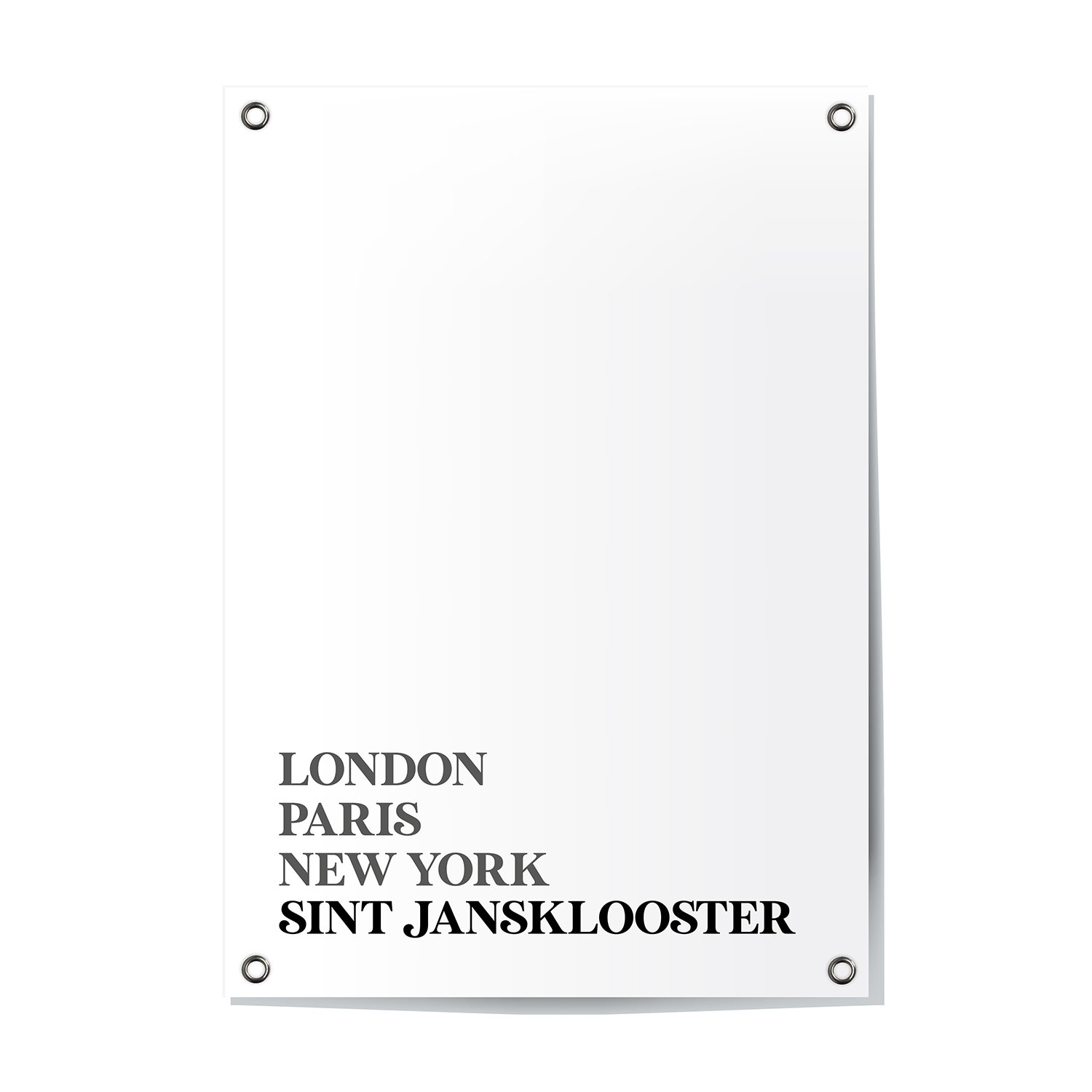 Tuinposter Sint Jansklooster - Overijssel | London - Paris - New York