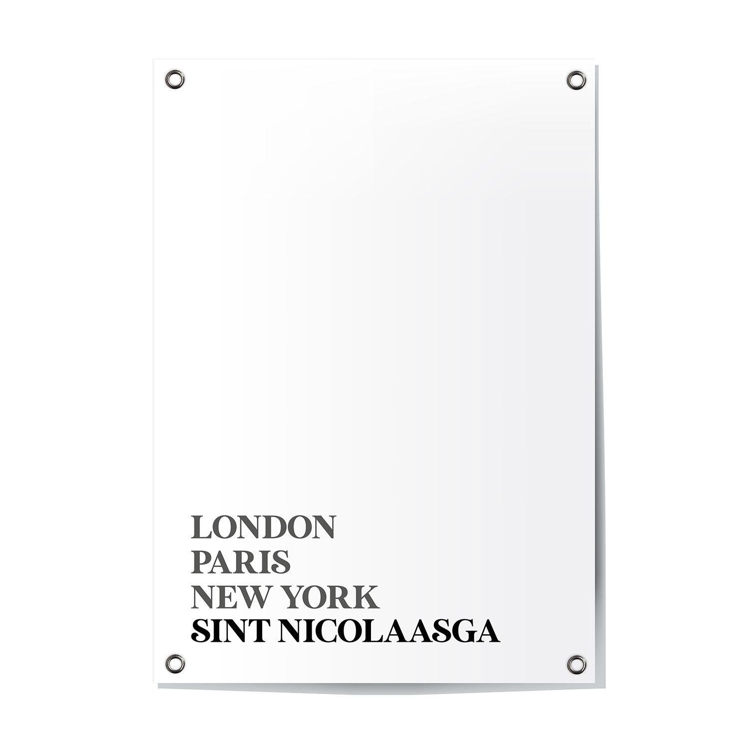 Tuinposter Sint Nicolaasga - Friesland | London - Paris - New York