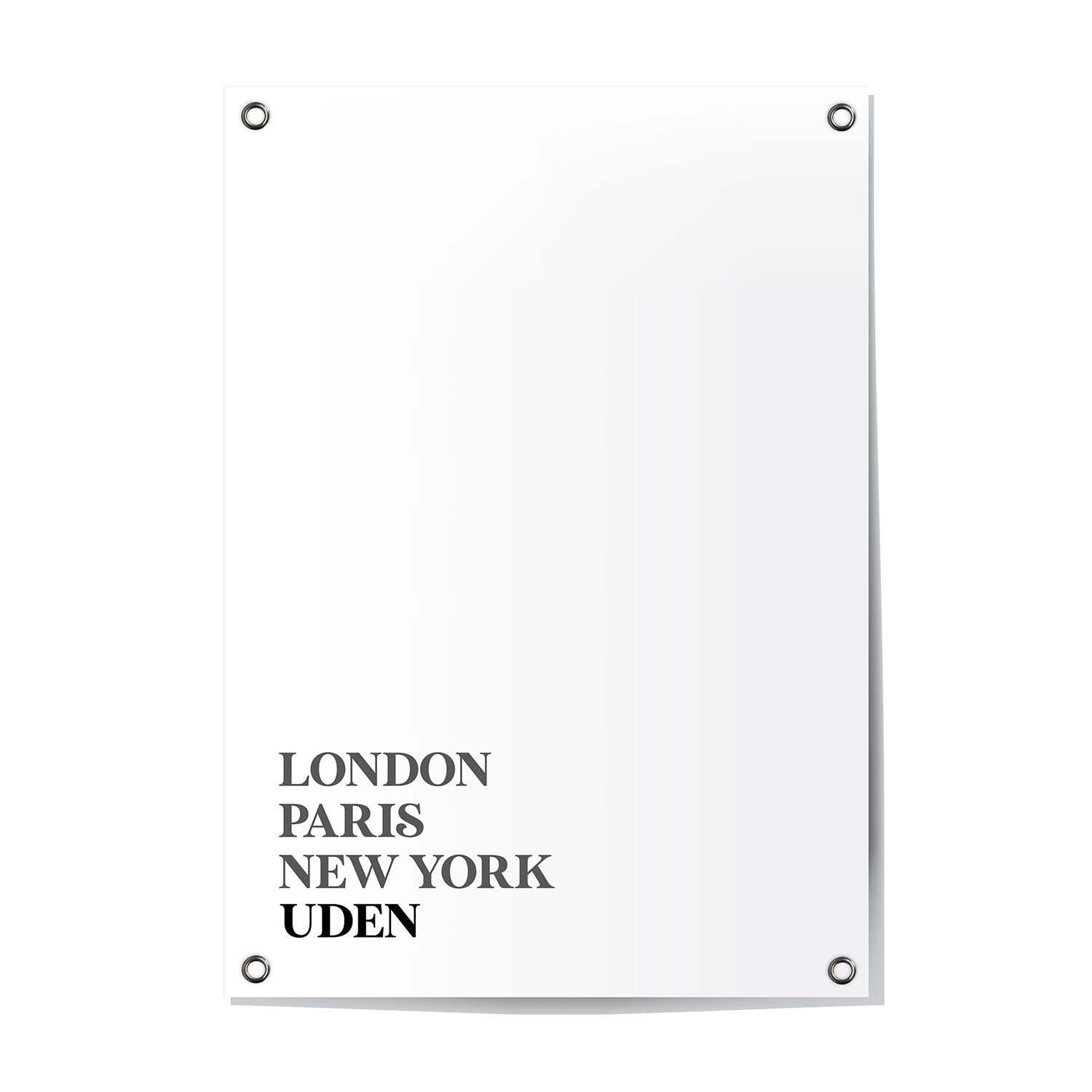 Tuinposter Uden - Noord-Brabant | London - Paris - New York