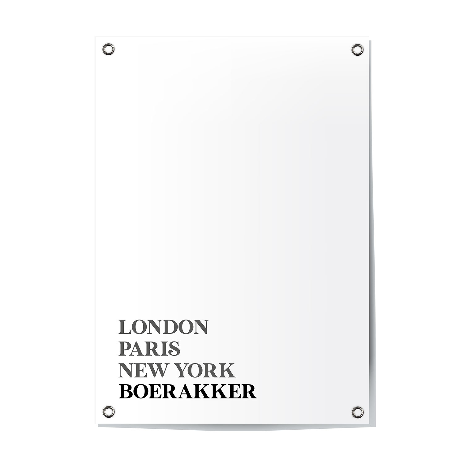 Tuinposter Boerakker - Groningen | London - Paris - New York