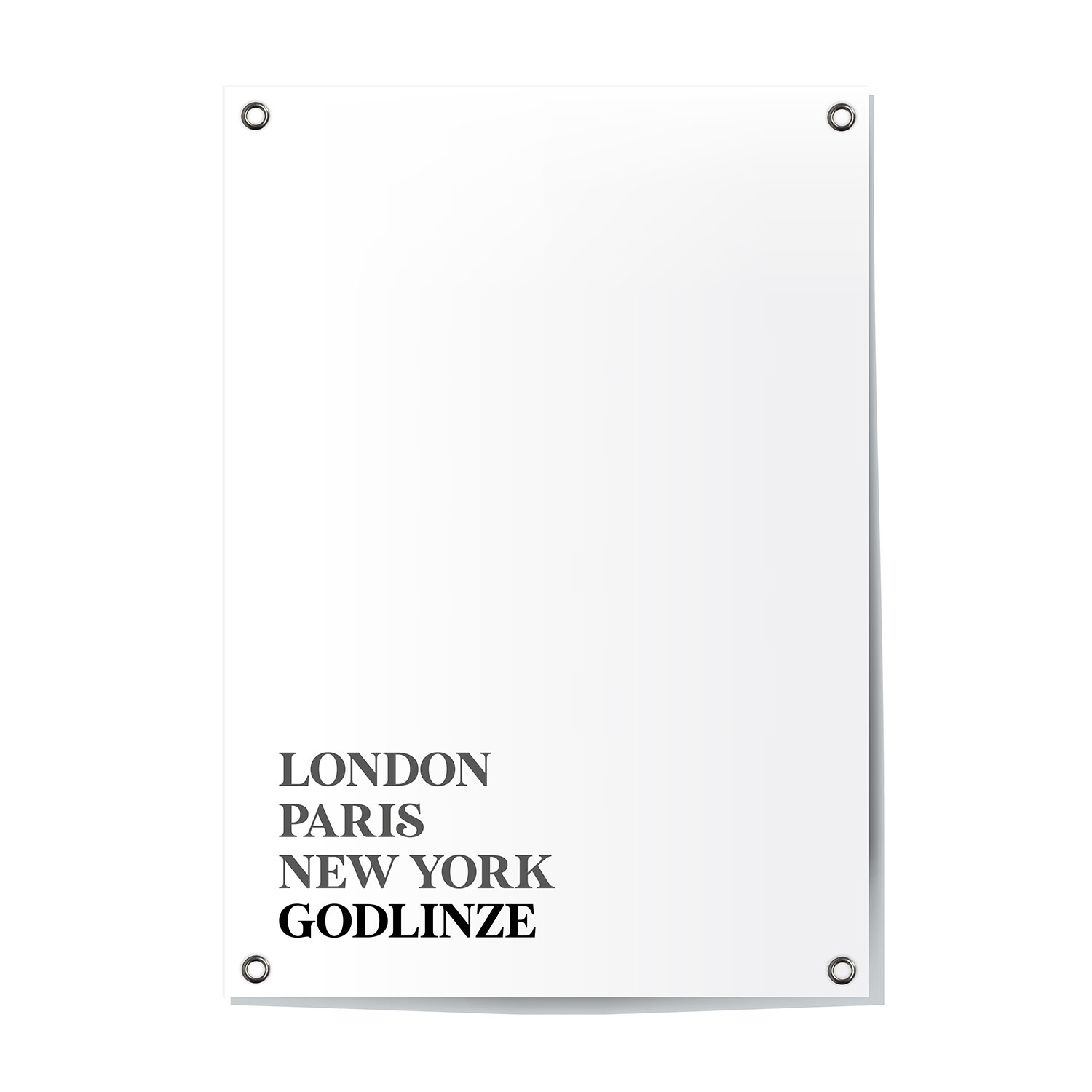 Tuinposter Godlinze - Groningen | London - Paris - New York