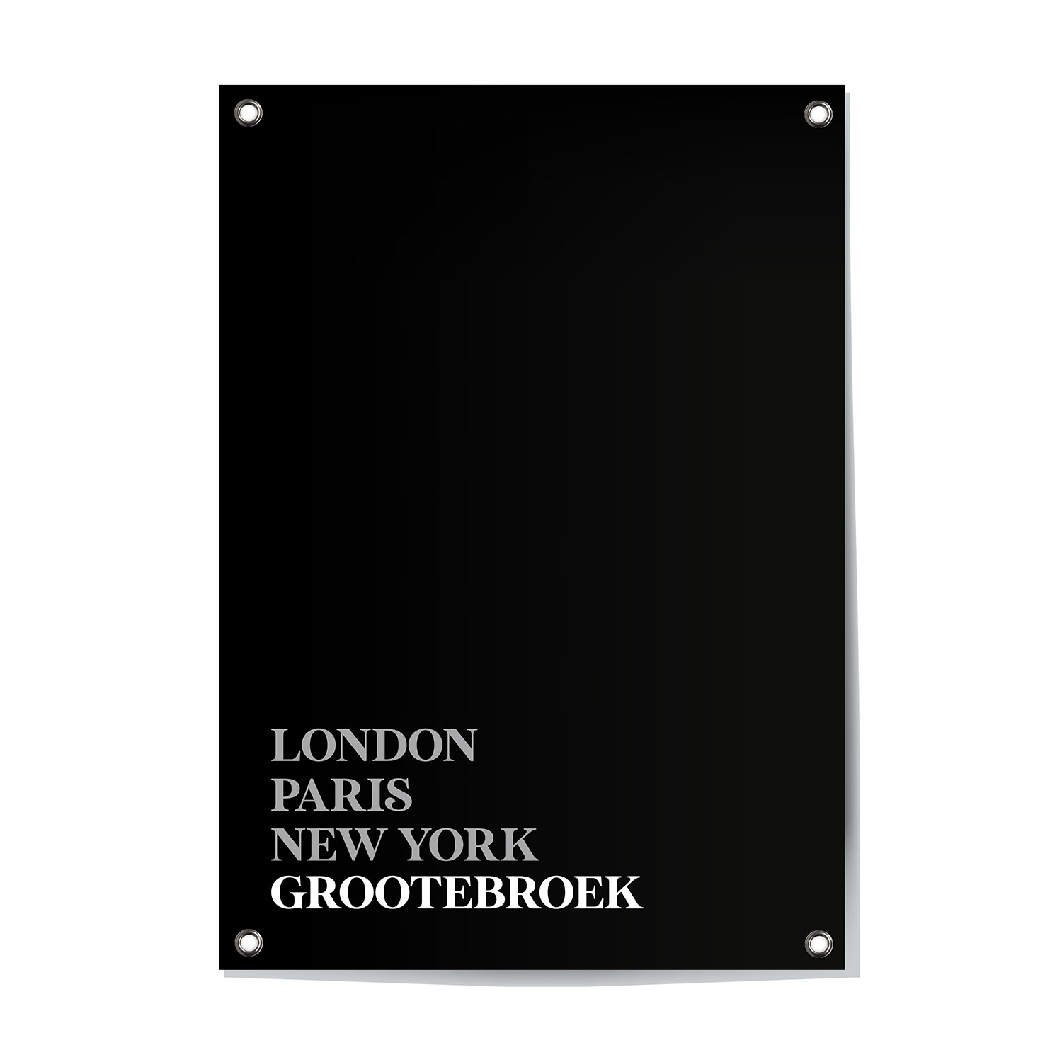 Alternative view of Tuinposter Grootebroek - Noord-Holland | London - Paris - New York