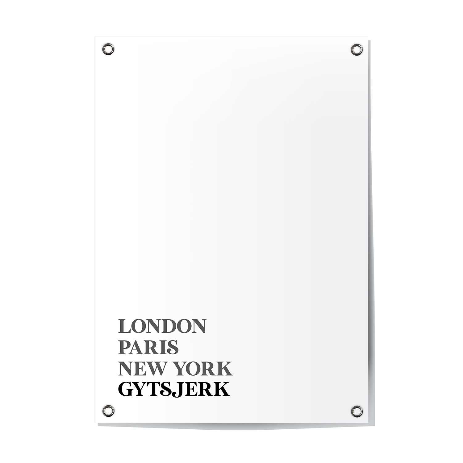 Tuinposter Gytsjerk - Friesland | London - Paris - New York