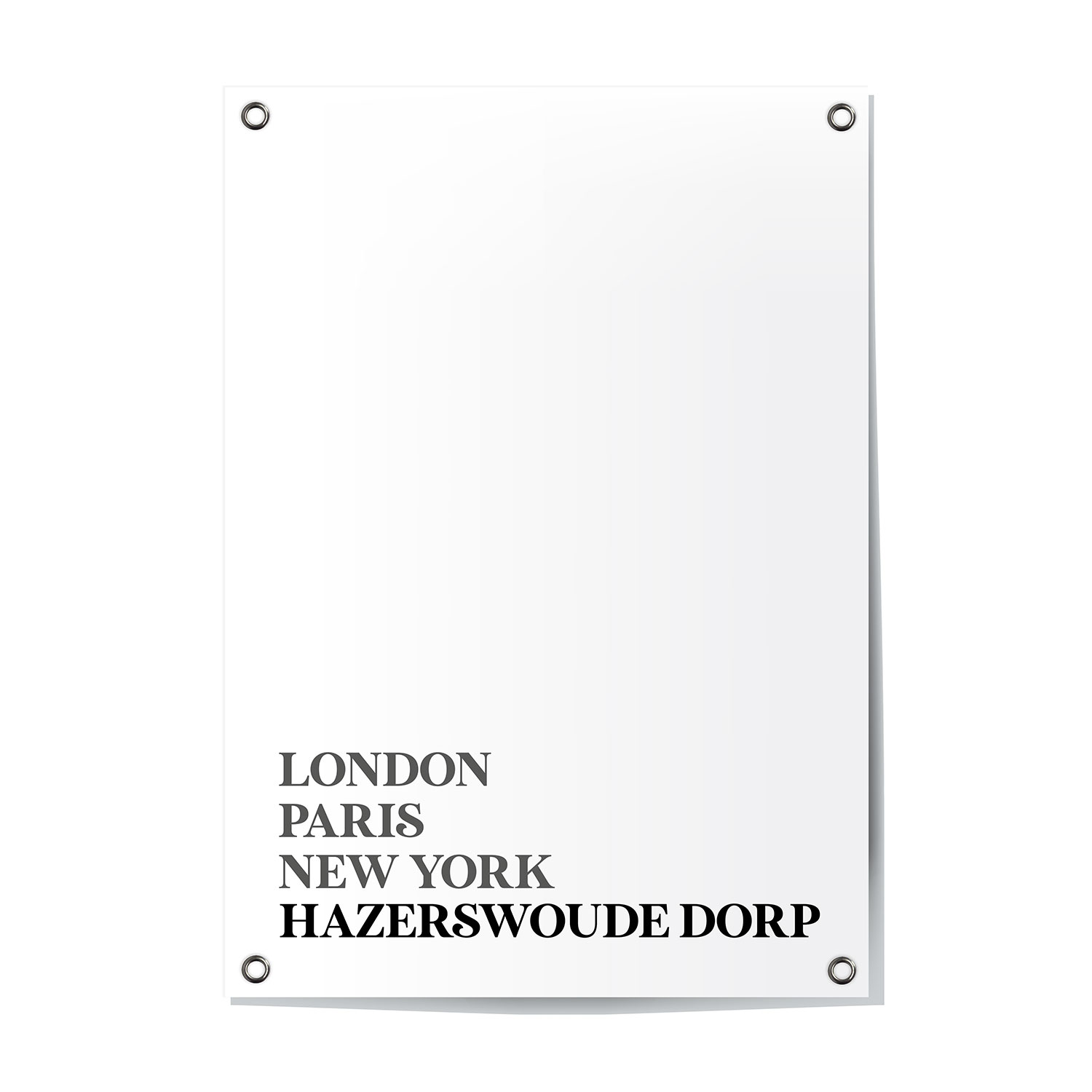 Tuinposter Hazerswoude Dorp - Zuid-Holland | London - Paris - New York