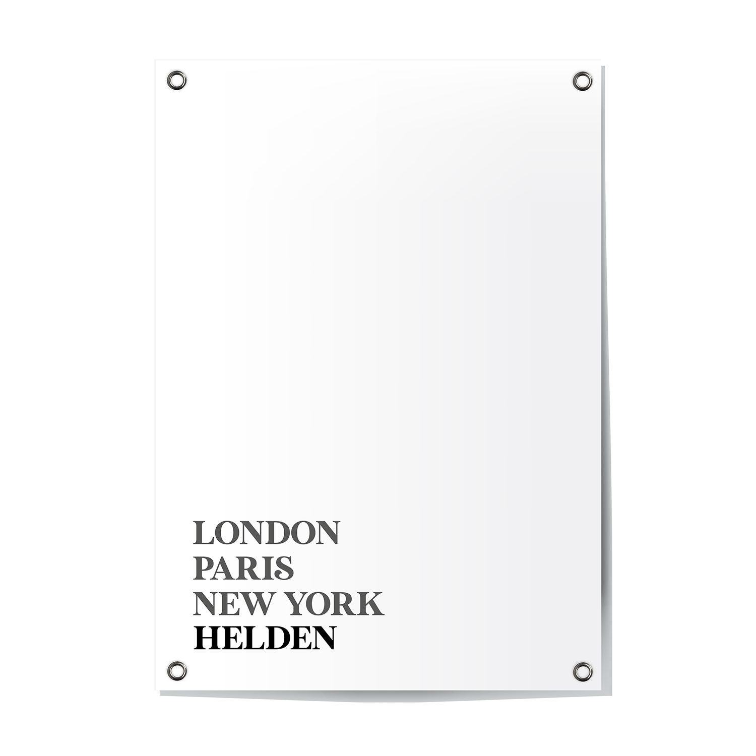 Tuinposter Helden - Limburg | London - Paris - New York