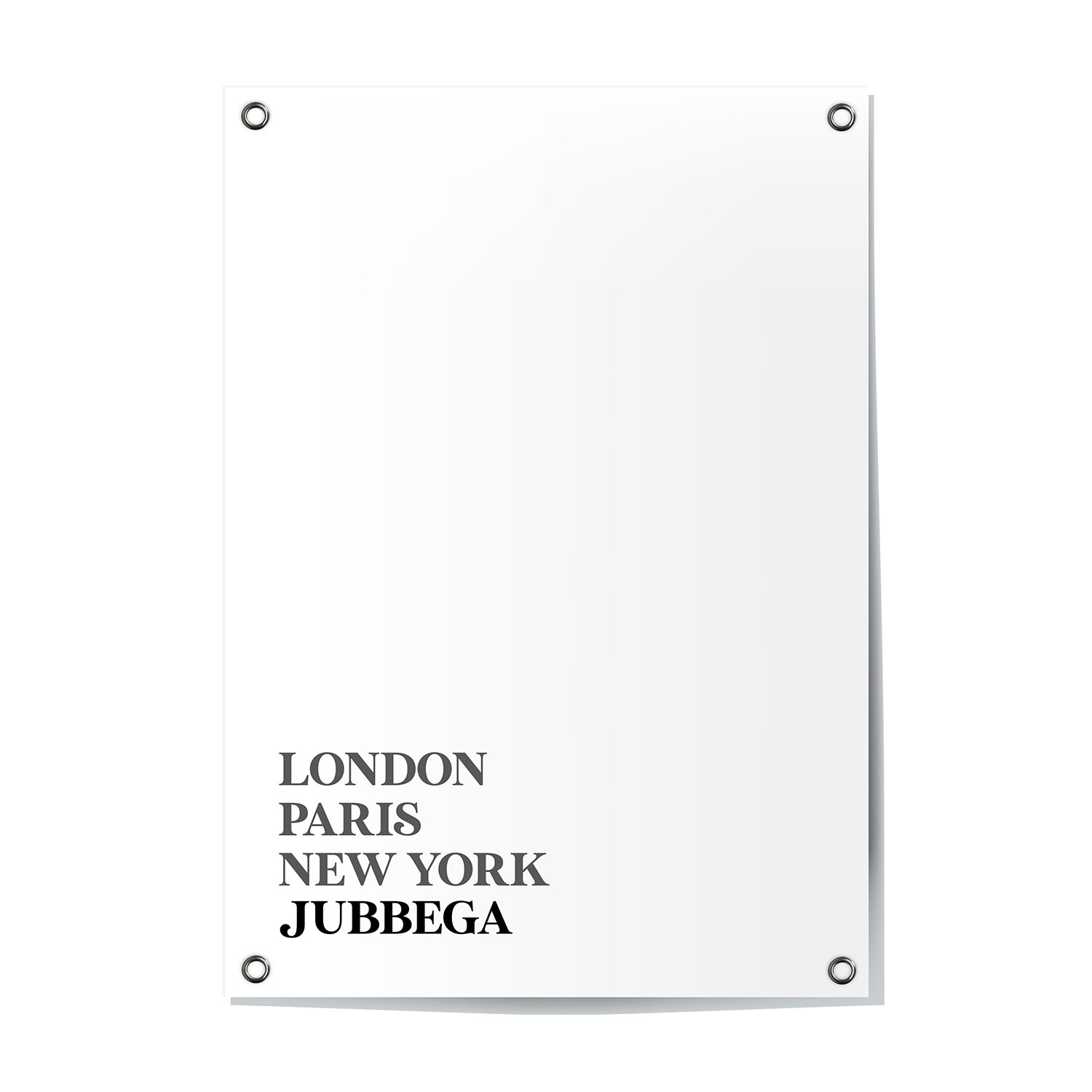 Tuinposter Jubbega - Friesland | London - Paris - New York