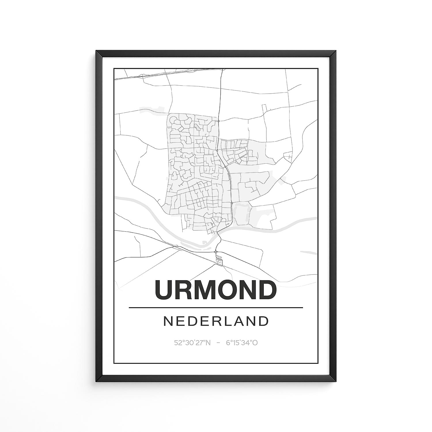 Poster Urmond - Limburg - Plattegrond