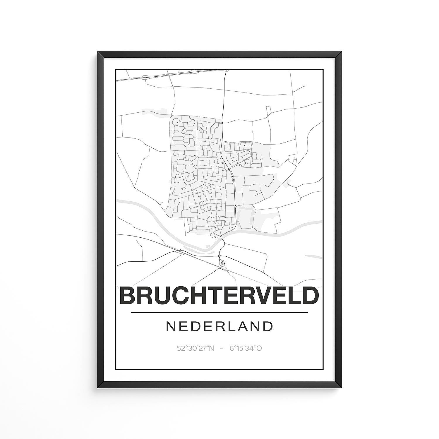Poster Bruchterveld - Overijssel - Plattegrond