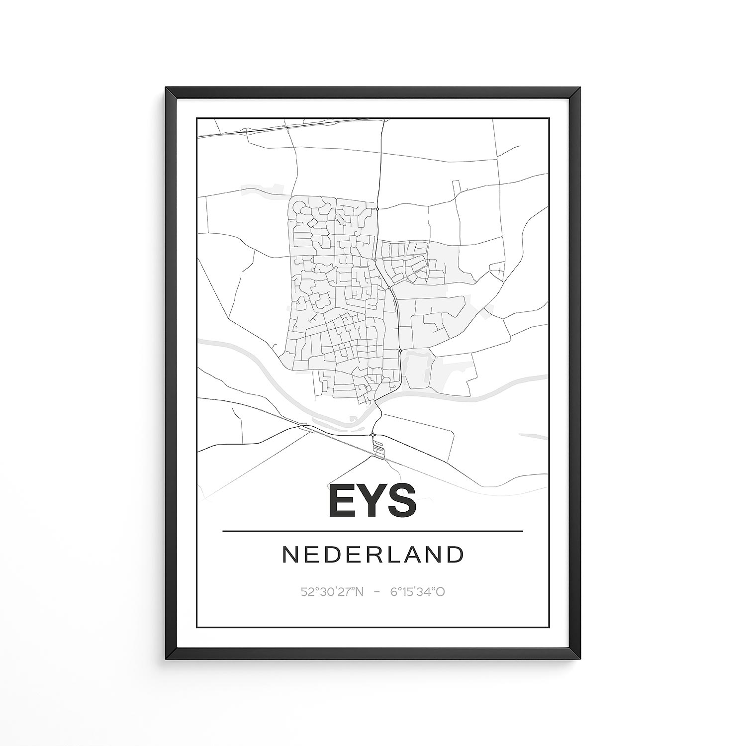 Poster Eys - Limburg - Plattegrond