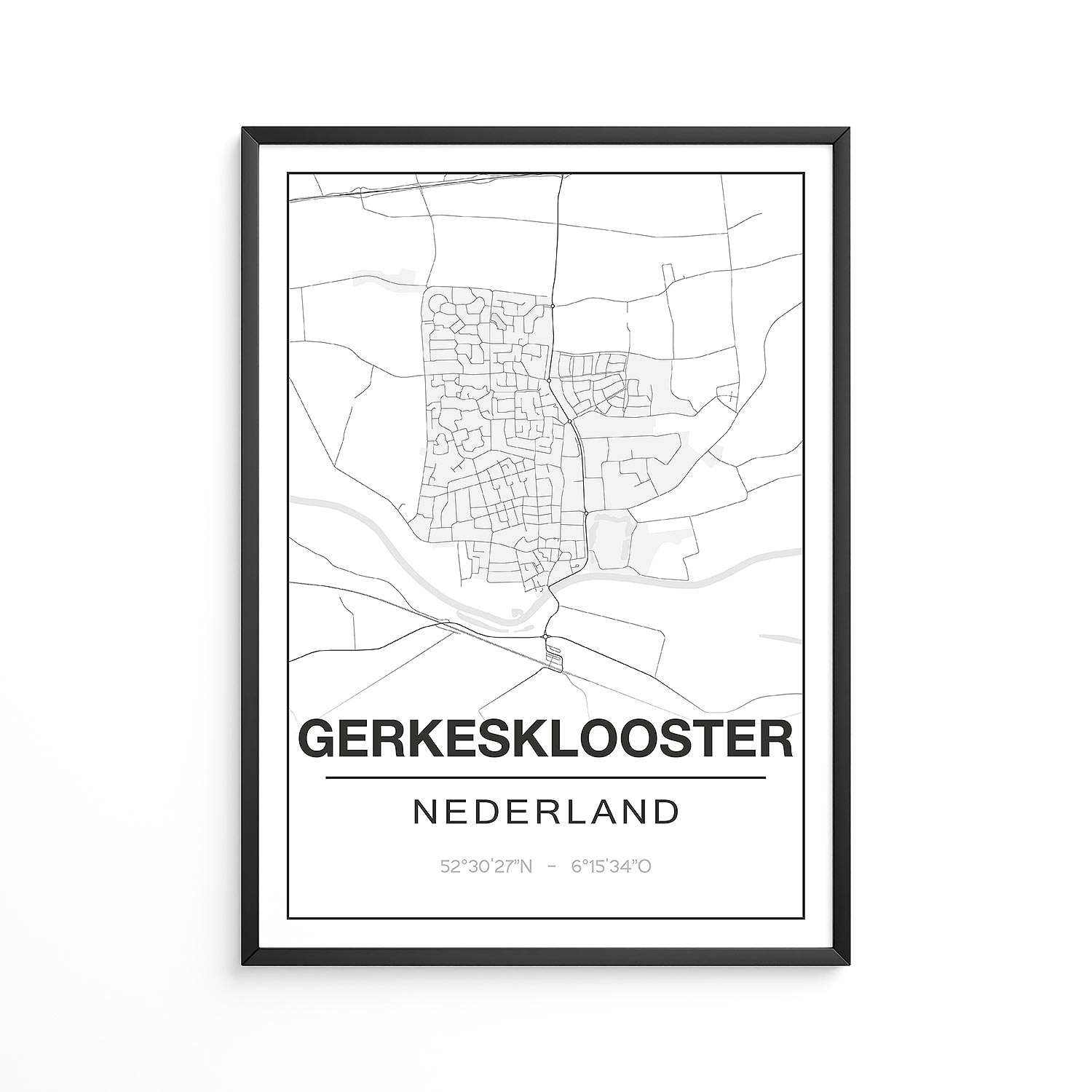 Poster Gerkesklooster - Friesland - Plattegrond