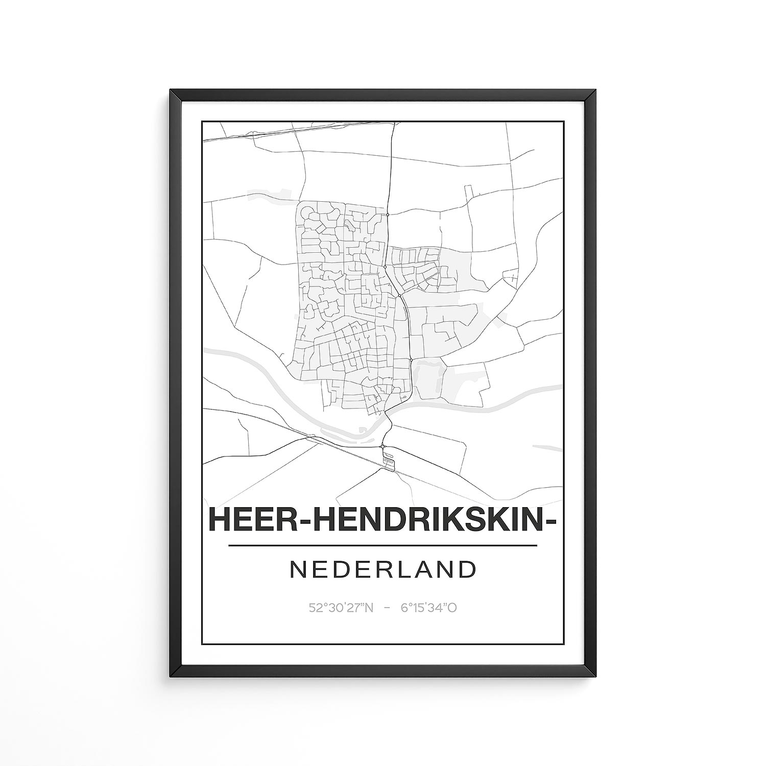 Poster Heer-Hendrikskinderen - Zeeland - Plattegrond