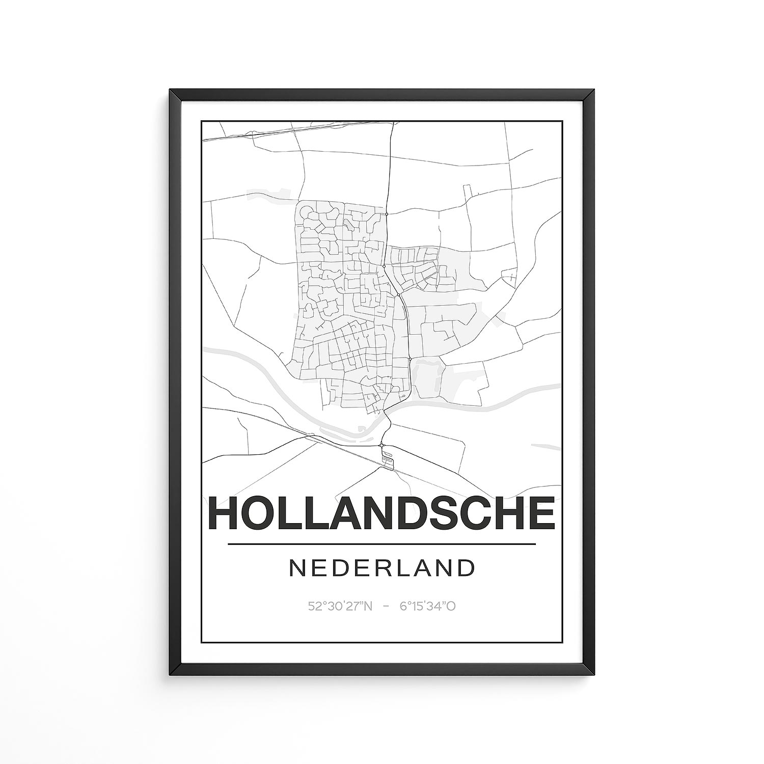 Poster Hollandsche Rading - Utrecht - Plattegrond