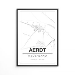 Poster Aerdt - Gelderland - Plattegrond
