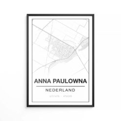 Poster Anna Paulowna - Noord-Holland - Plattegrond