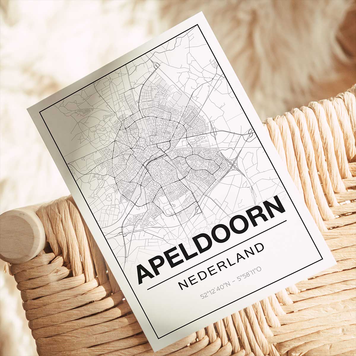 Alternative view of Poster Apeldoorn - Gelderland - Plattegrond