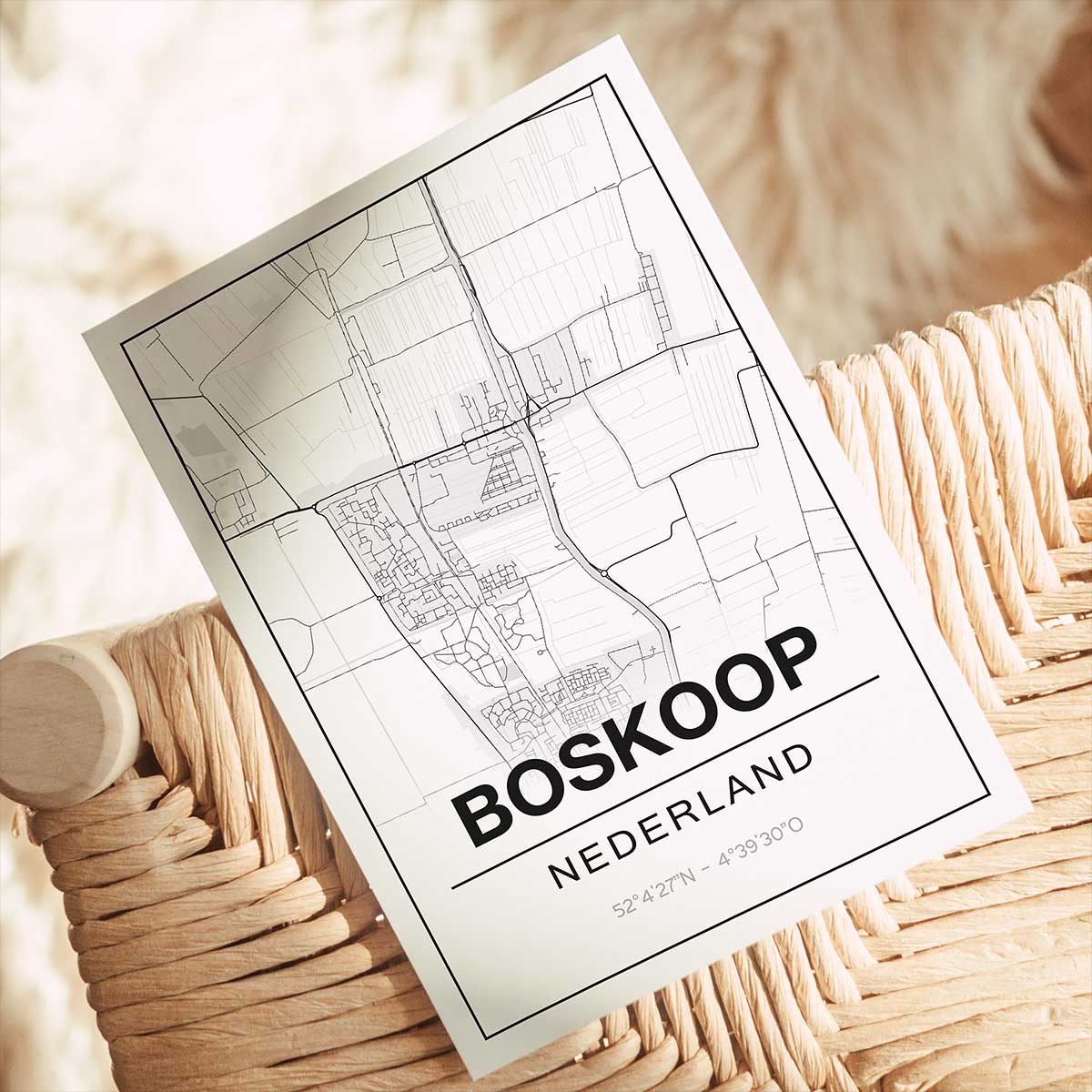 Alternative view of Poster Boskoop - Zuid-Holland - Plattegrond