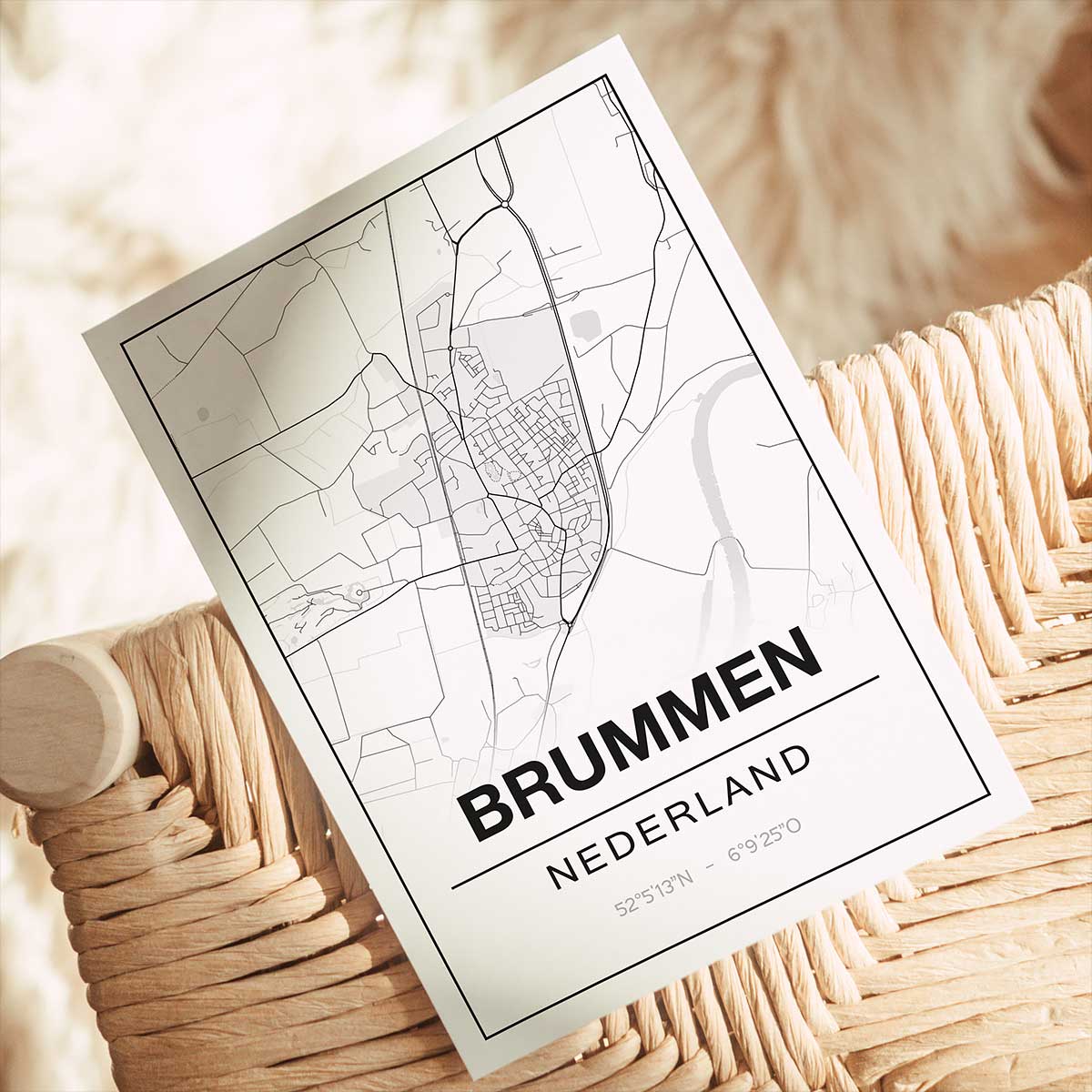 Alternative view of Poster Brummen - Gelderland - Plattegrond