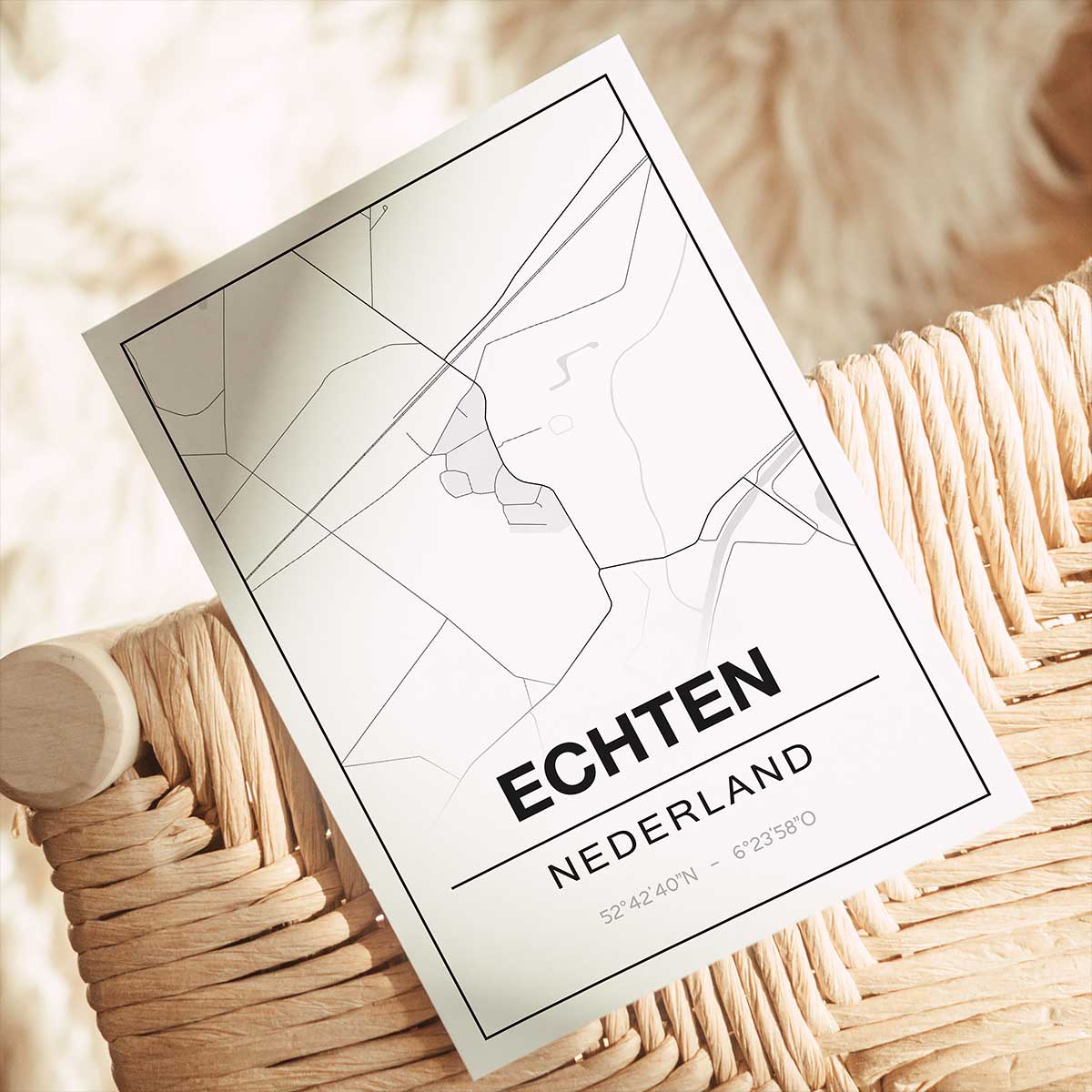 Alternative view of Poster Echten - Drenthe - Plattegrond