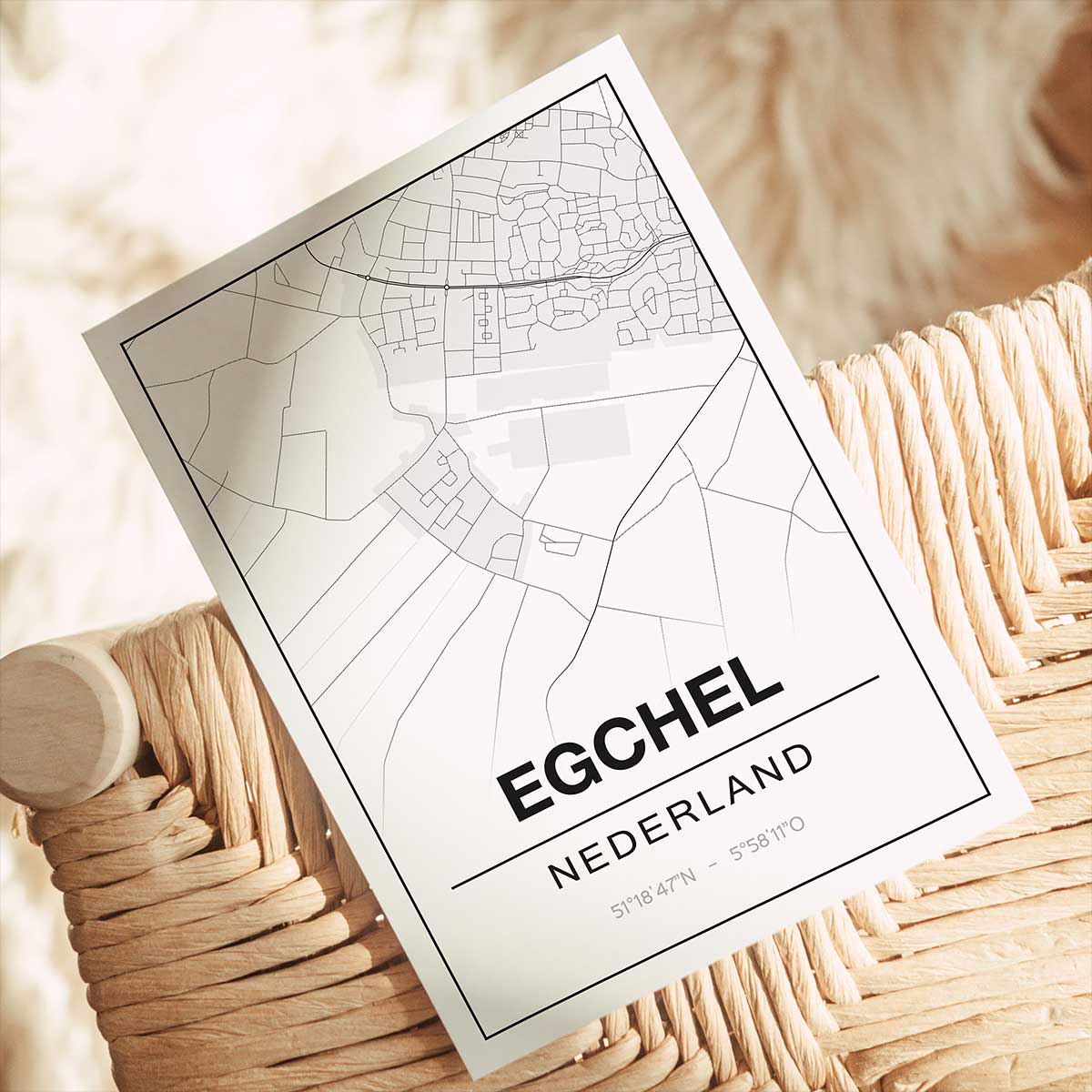 Alternative view of Poster Egchel - Limburg - Plattegrond