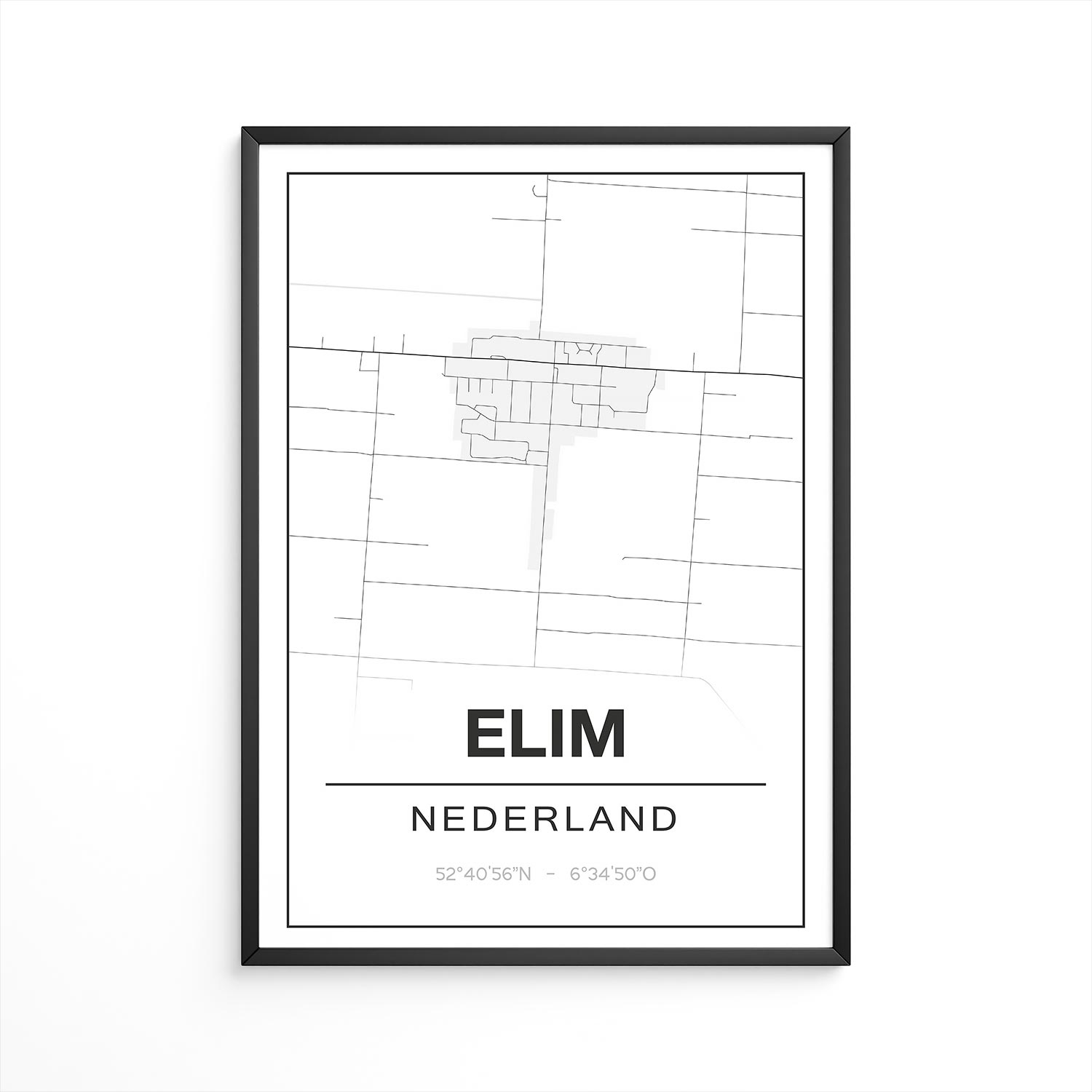 Poster Elim - Drenthe - Plattegrond