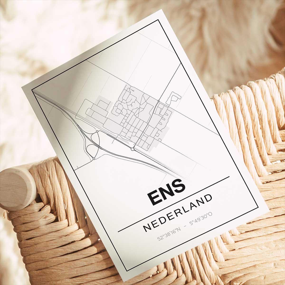 Alternative view of Poster Ens - Flevoland - Plattegrond