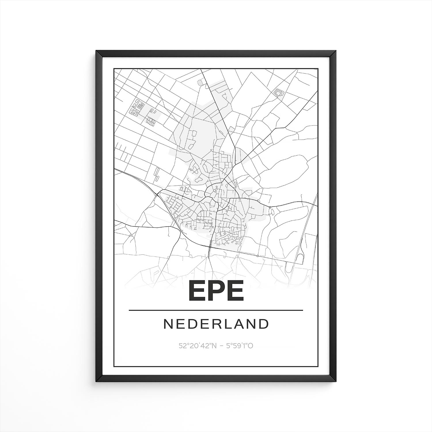 Poster Epe - Gelderland - Plattegrond