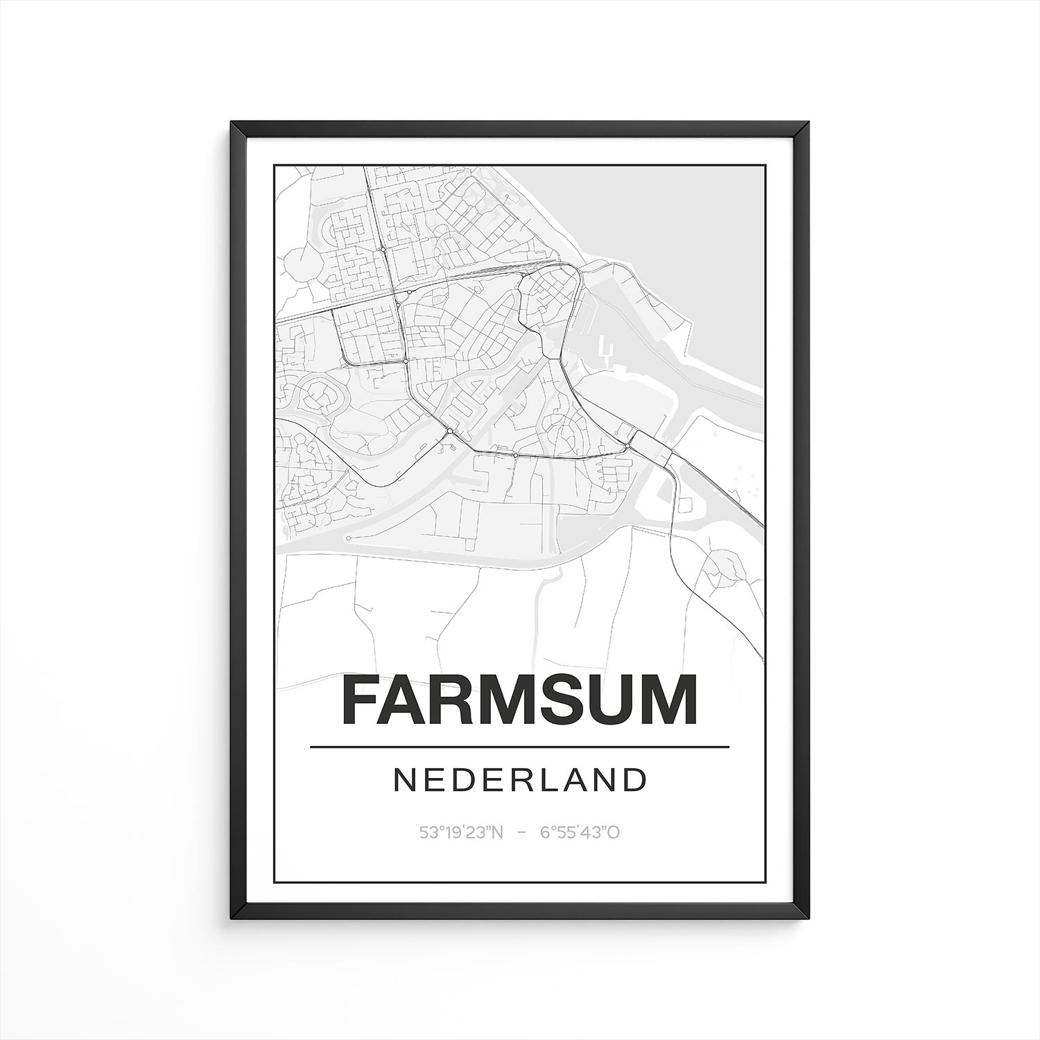 Poster Farmsum - Groningen - Plattegrond