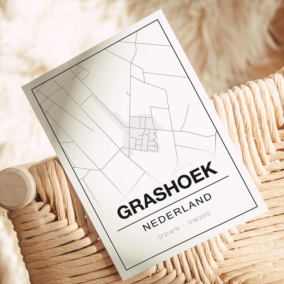 Alternative view of Poster Grashoek - Limburg - Plattegrond
