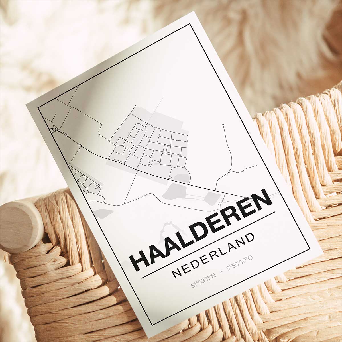 Alternative view of Poster Haalderen - Gelderland - Plattegrond