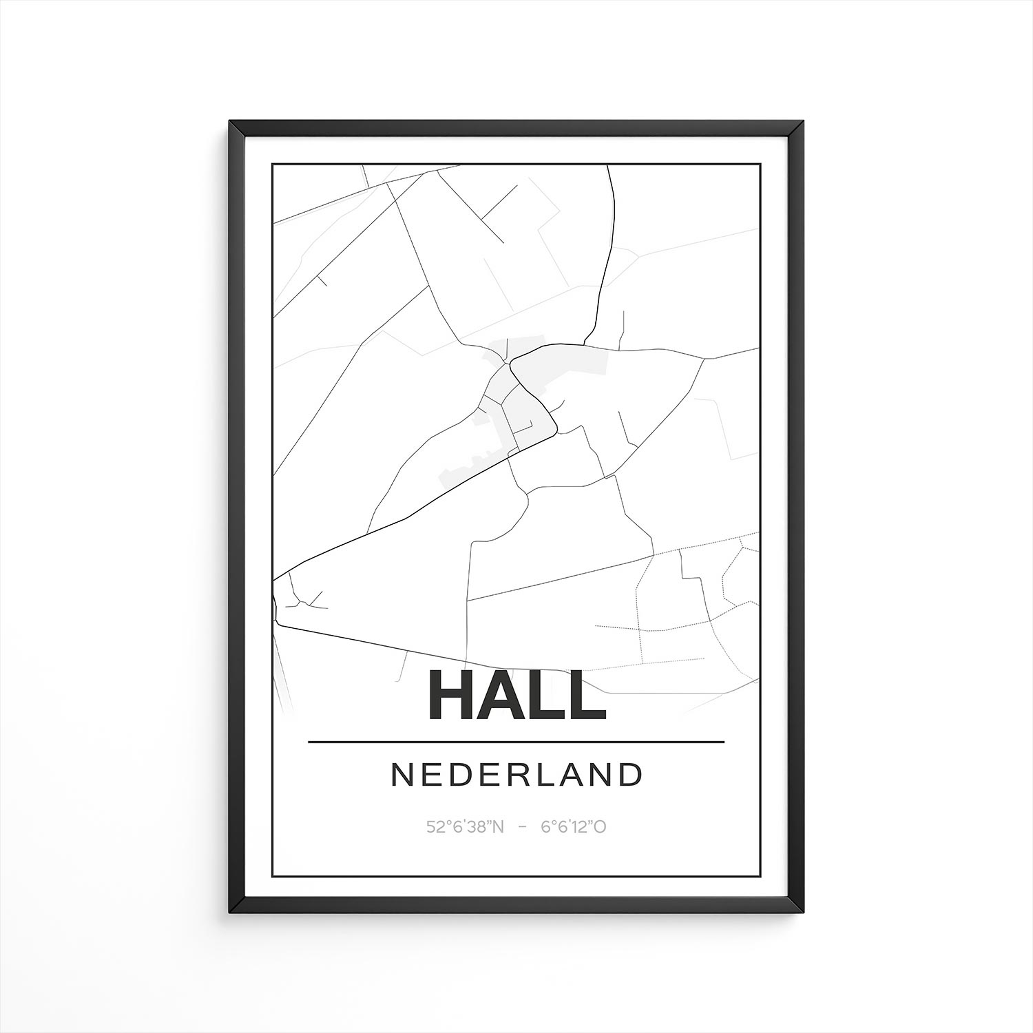 Poster Hall - Gelderland - Plattegrond