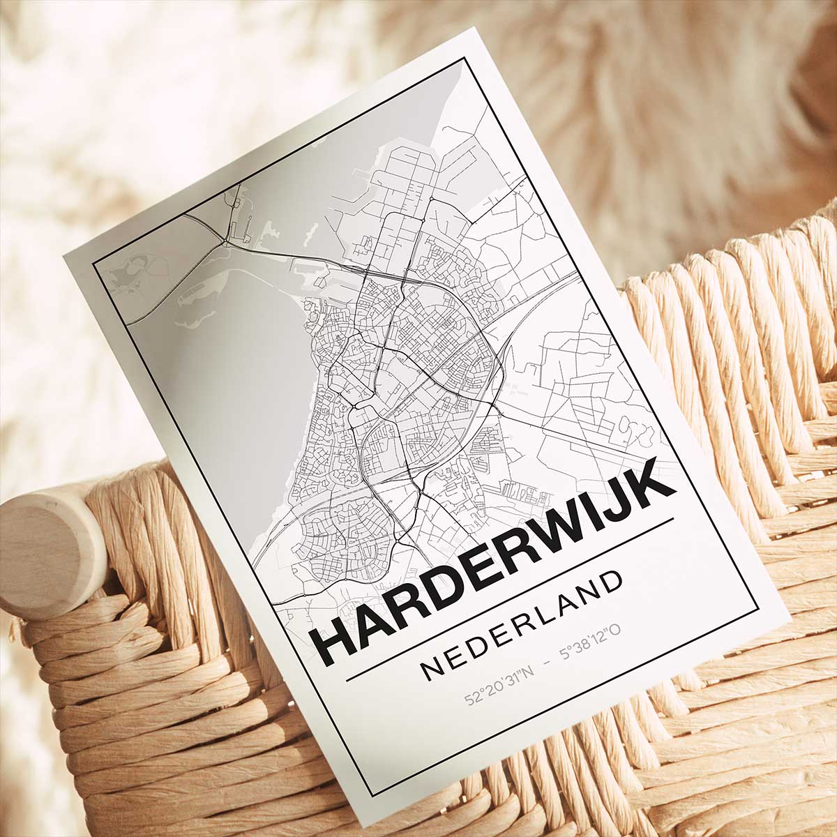 Alternative view of Poster Harderwijk - Gelderland - Plattegrond