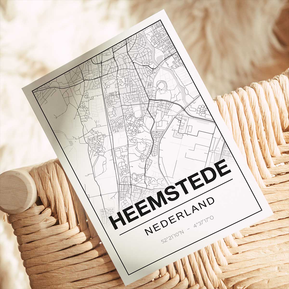 Alternative view of Poster Heemstede - Noord-Holland - Plattegrond