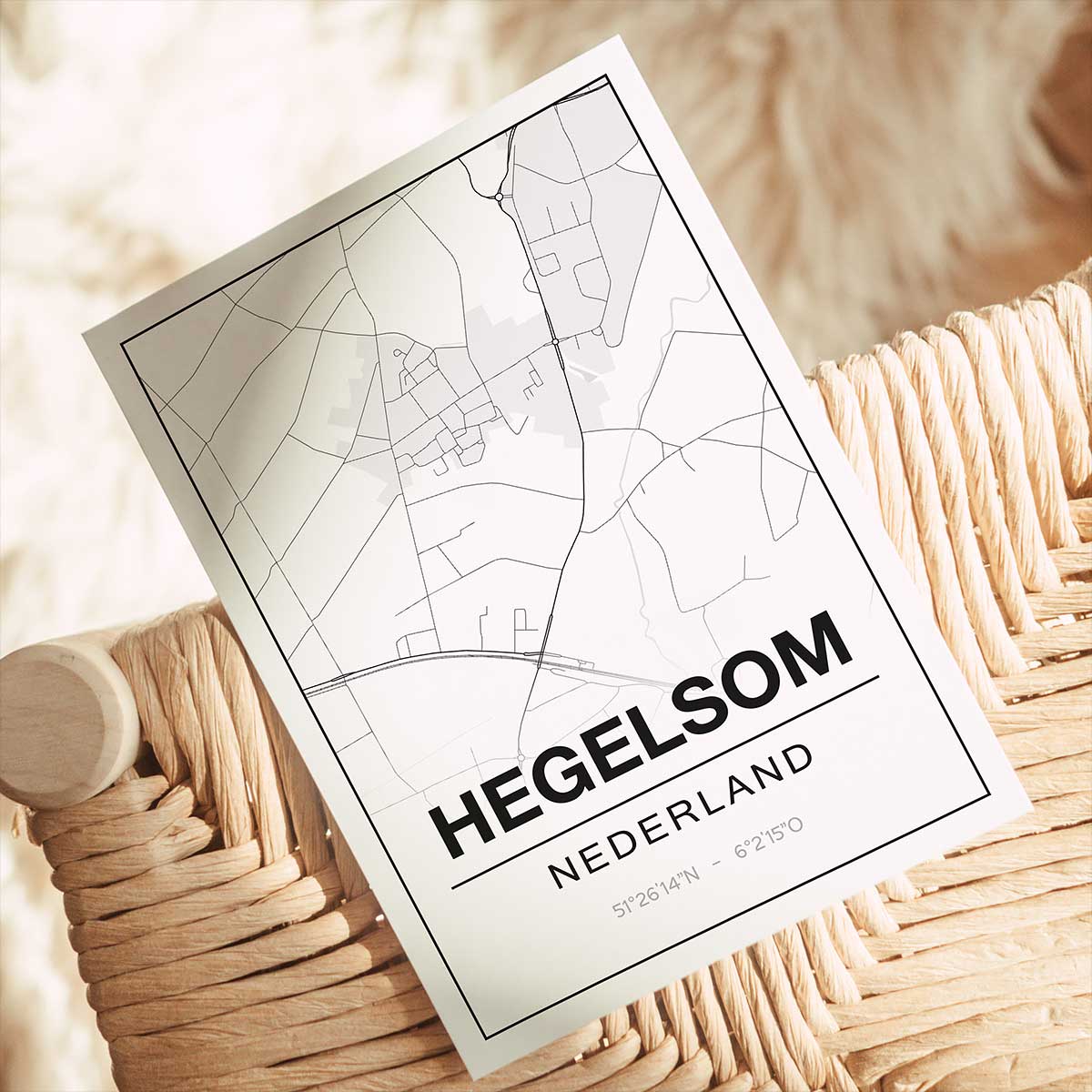 Alternative view of Poster Hegelsom - Limburg - Plattegrond