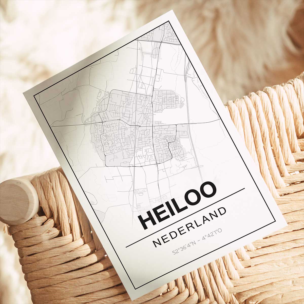 Alternative view of Poster Heiloo - Noord-Holland - Plattegrond