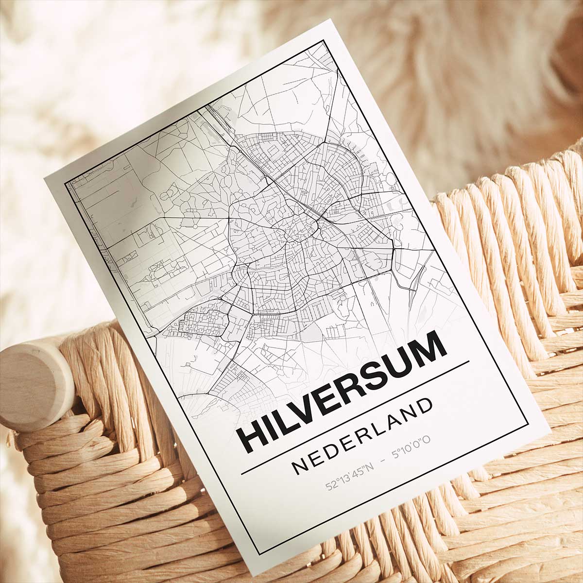 Alternative view of Poster Hilversum - Noord-Holland - Plattegrond