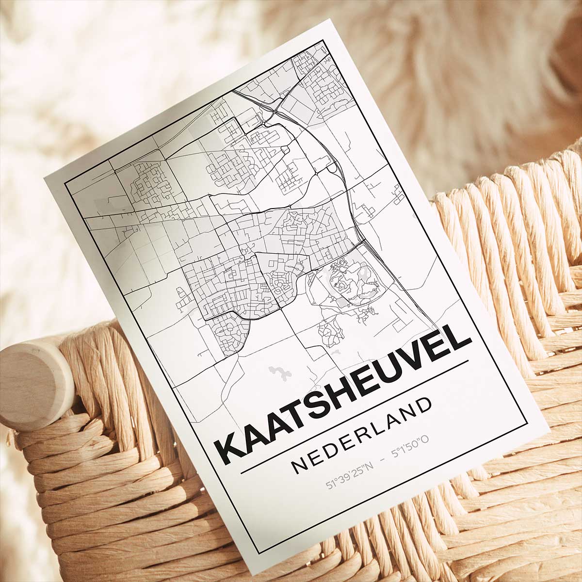 Poster Kaatsheuvel - Noord-Brabant - Plattegrond - Afbeelding 2