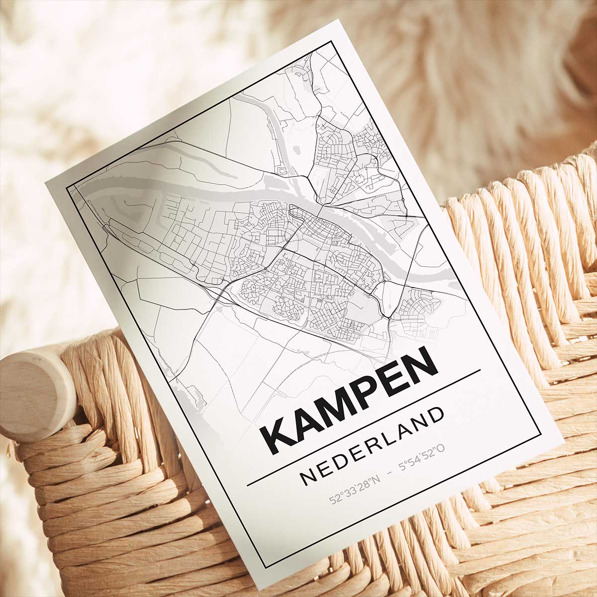Poster Kampen - Overijssel - Plattegrond - Afbeelding 2
