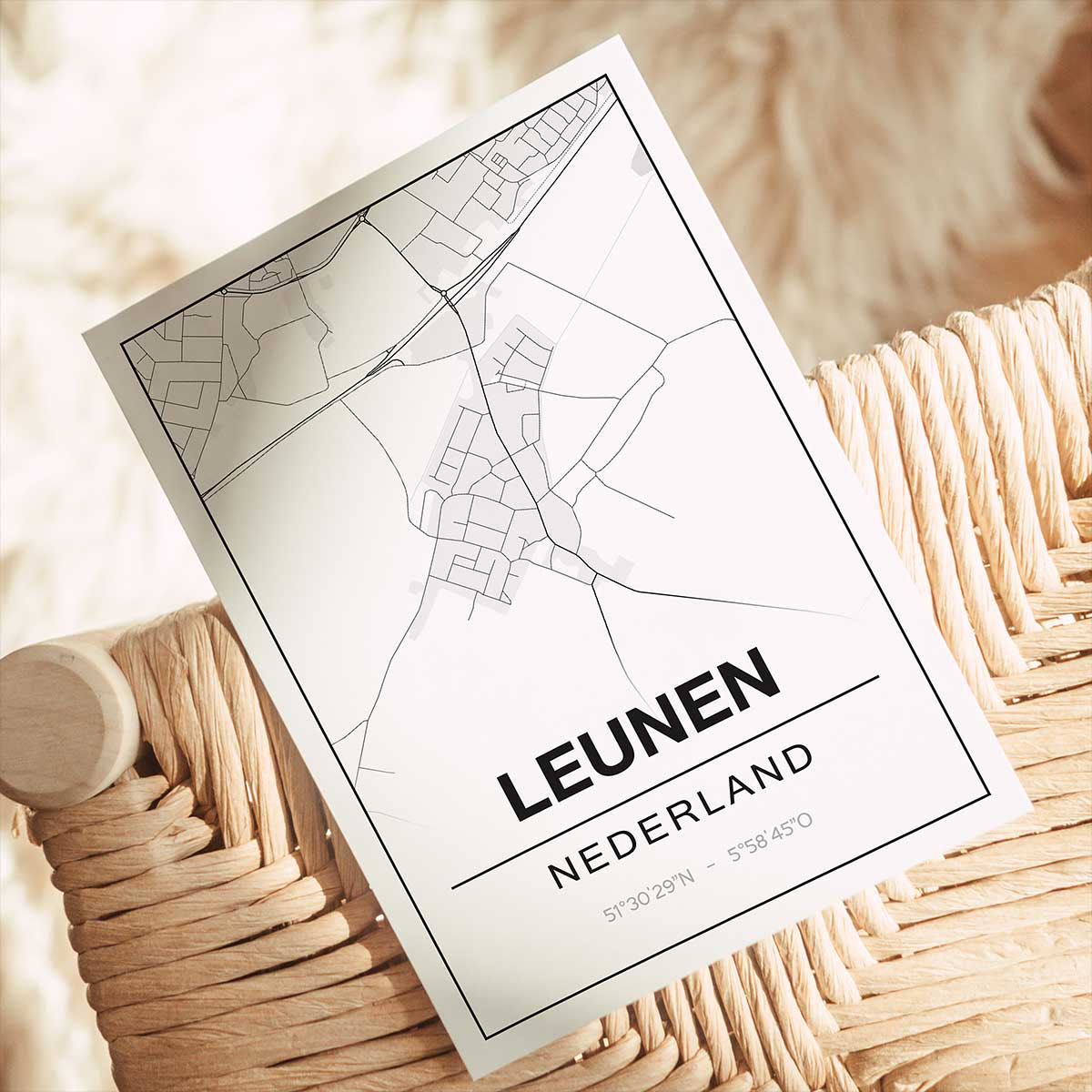 Alternative view of Poster Leunen - Limburg - Plattegrond