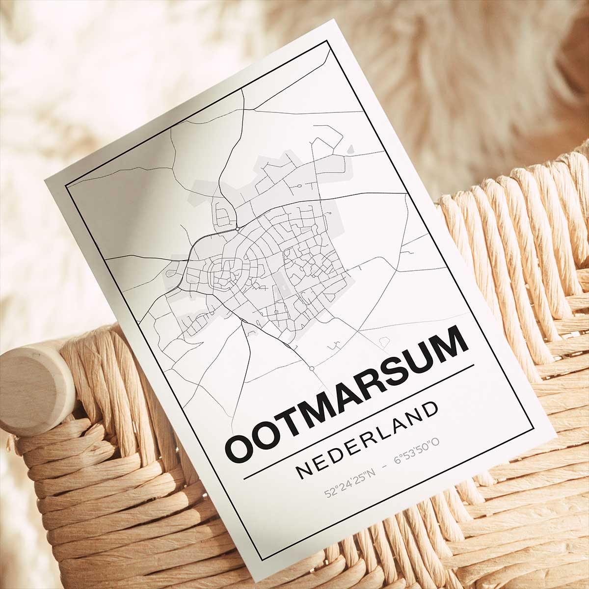 Alternative view of Poster Ootmarsum - Overijssel - Plattegrond