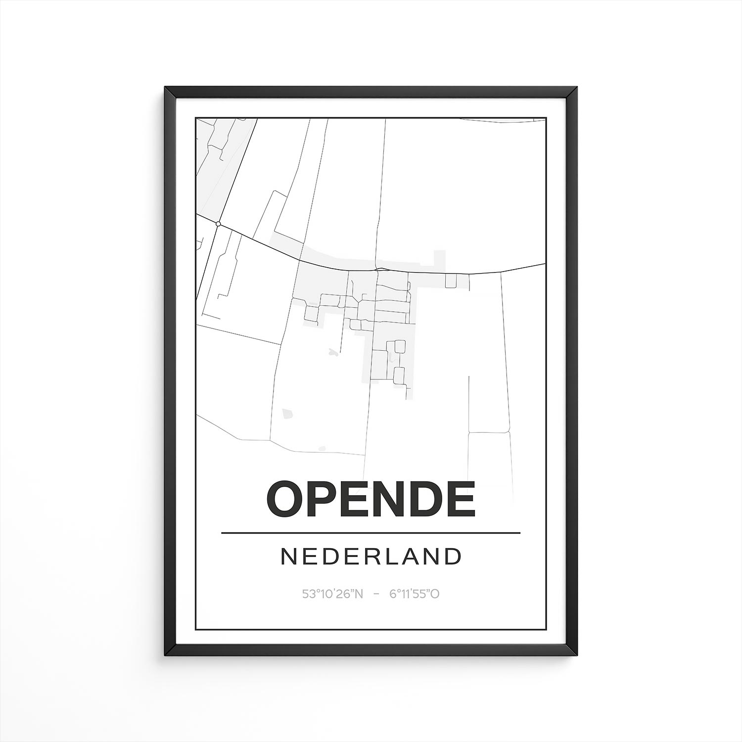 Poster Opende - Groningen - Plattegrond