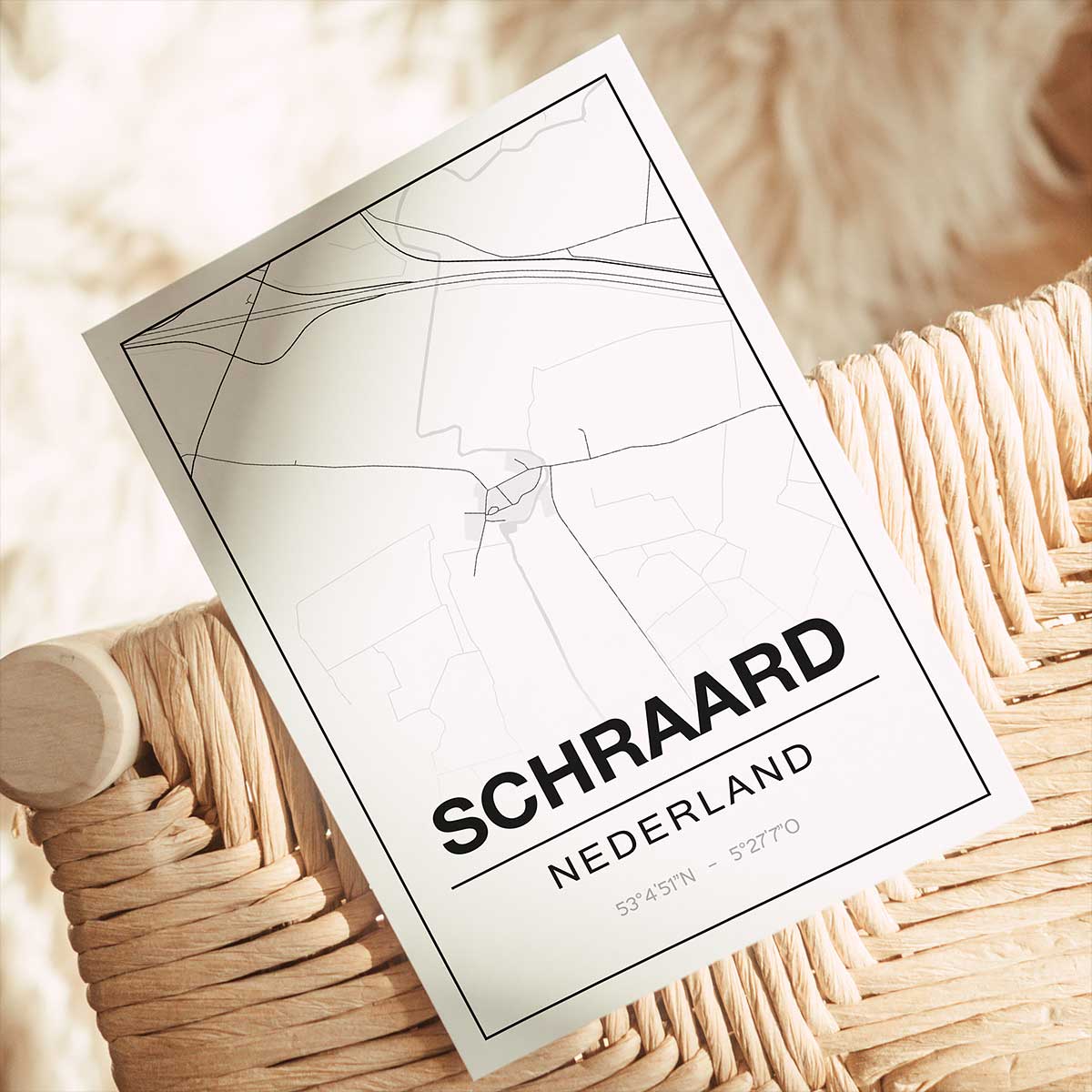 Alternative view of Poster Schraard - Friesland - Plattegrond