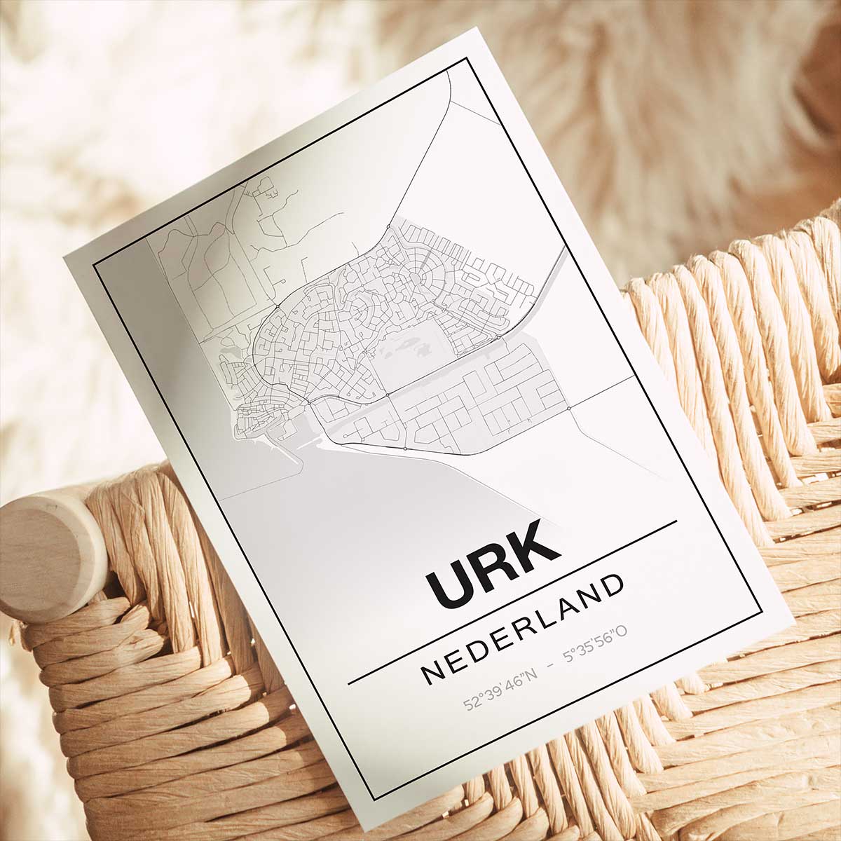 Alternative view of Poster Urk - Flevoland - Plattegrond