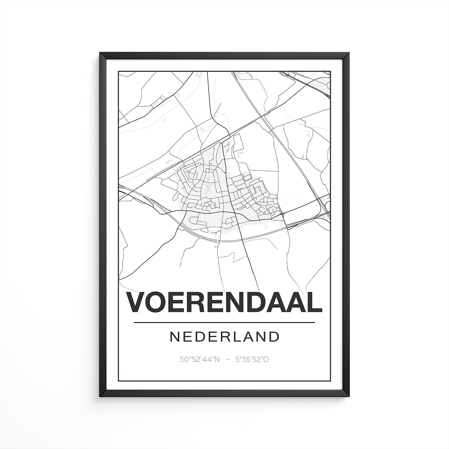 Poster Voerendaal - Limburg - Plattegrond