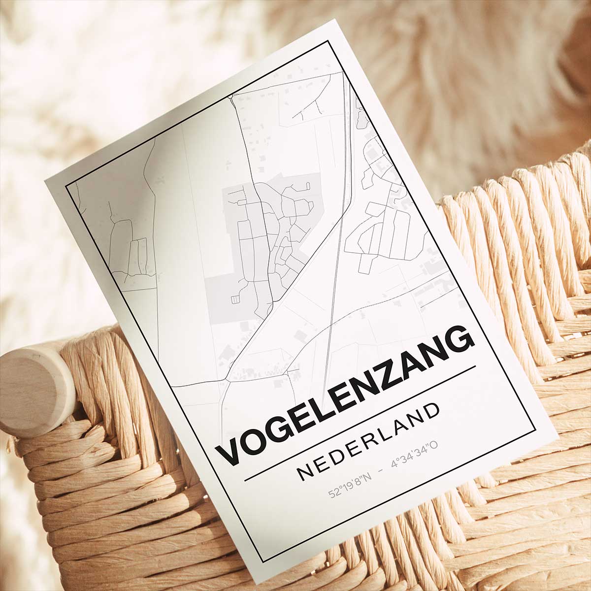 Poster Vogelenzang - Noord-Holland - Plattegrond - Afbeelding 2